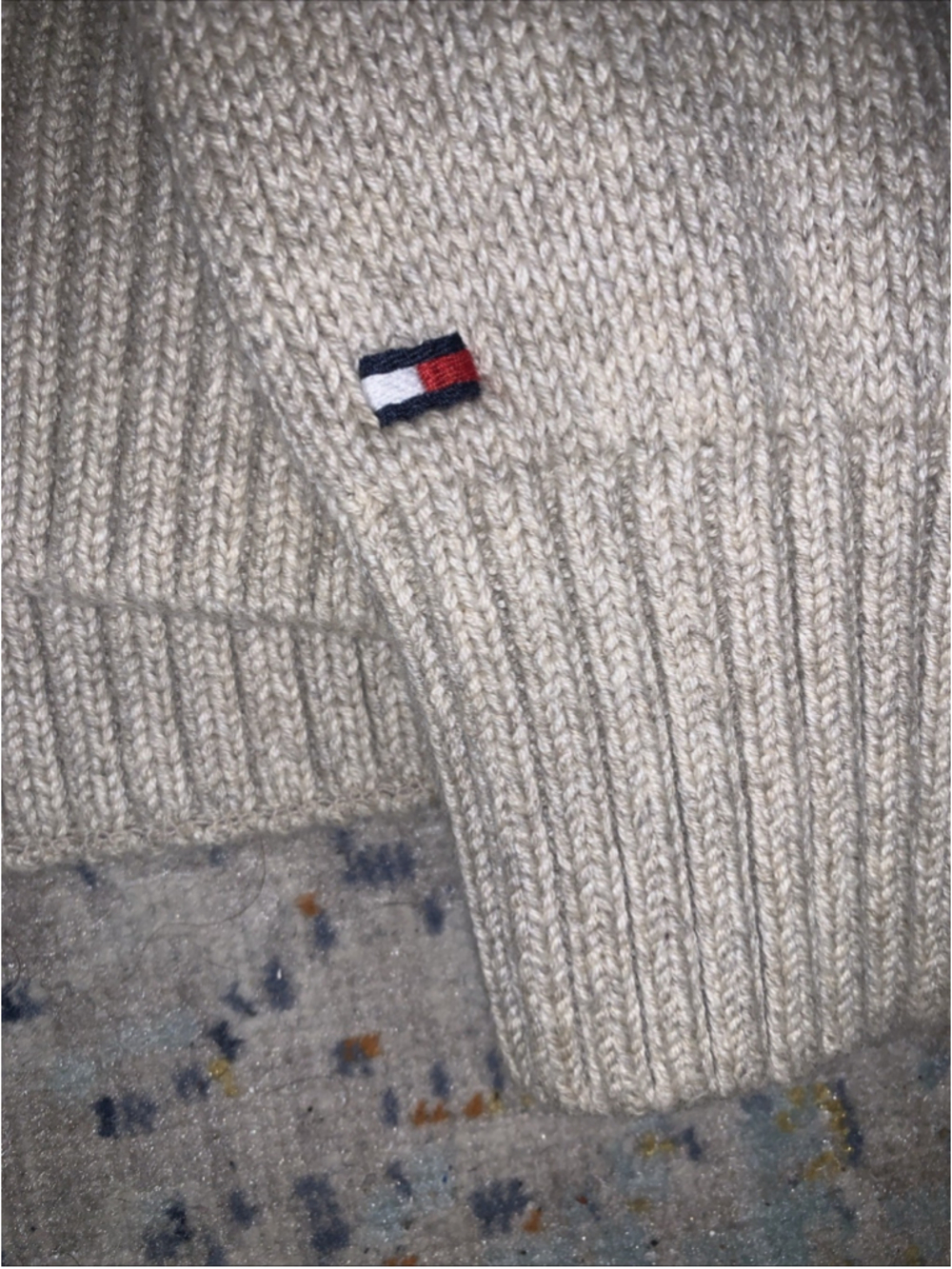 Tommy Hilfiger 1/4-Zip Heavy Pullover Sweater With Elbow & Shoulder Patches XXG - Picture 6 of 16